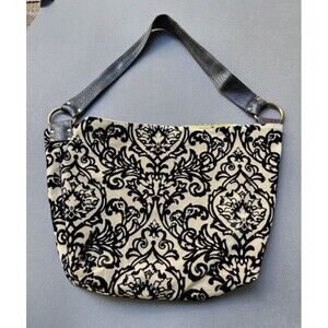 izzimo Velveteen Purse Satchel Handbag Rivet Leather Handle